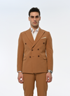 Brooklyn Bridge Slim Fit Brown Double Breasted Men's Suit