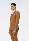Golden Sands Slim Fit Brown Double Breasted Men's Suit