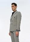 Oxford Slim Fit Grey Double Breasted Men's Suit