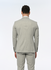 London Gray Slim Fit Gray Striped Double Breasted Men's Suit