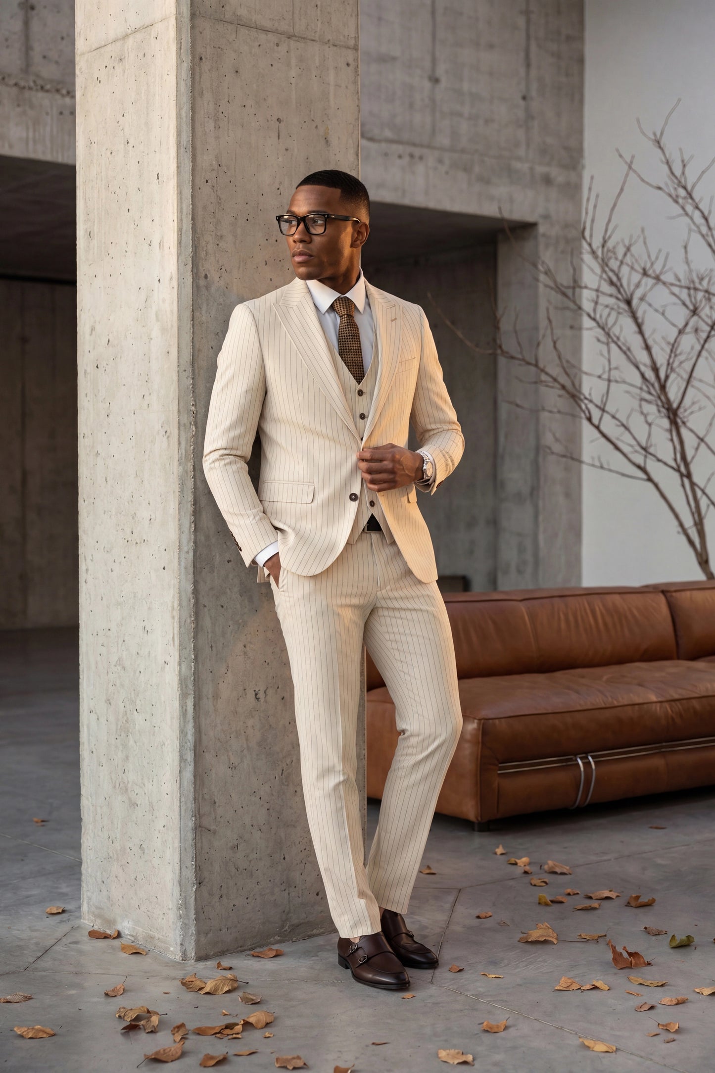 Shop Creamy Castle Three Piece Suit