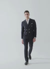 Everest Slim Fit Navy Blue Double Breasted Suit Gold Buttons